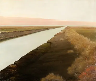 Река Рибе by Йохан Рохде, 1890 — digital art print download