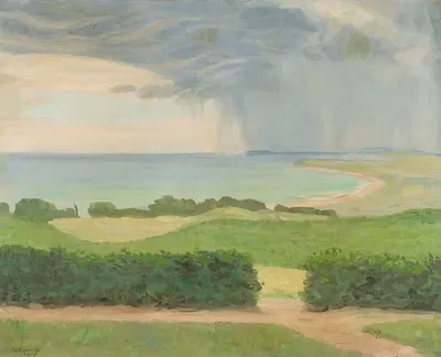 Низменный пейзаж с водой by Иоганн Винценц Цисзарз, 1907 — digital art print download