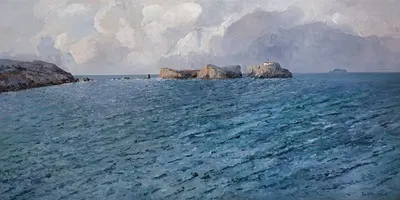 Скалистое побережье by Леонтин фон Литтров — digital art print download