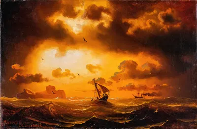 Закат на море by Маркус Ларсон — digital art print download