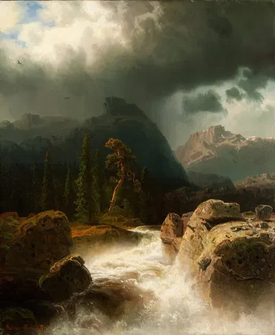 Водопад by Маркус Ларсон, 1856 — digital art print download