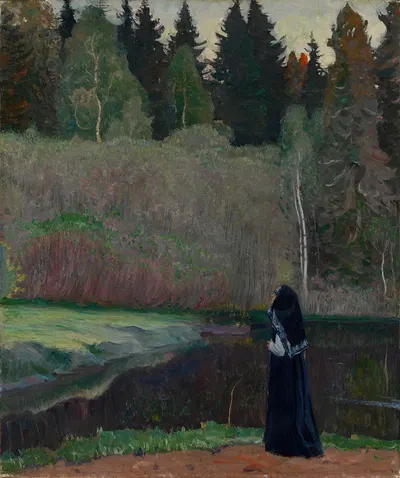 Соловей поет by Михаил Нестеров, 1918 — digital art print download