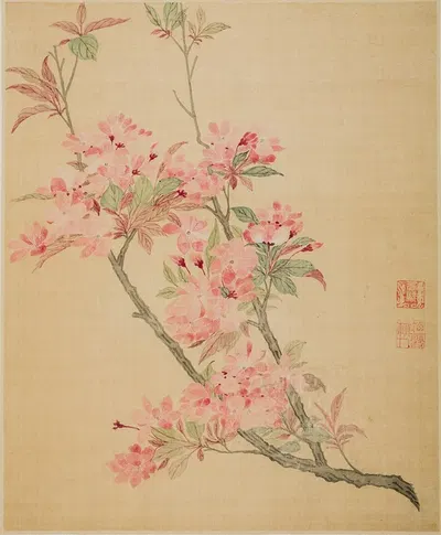 Crabapple Blossoms by Ma Yuanyu, 1690 — digital art print download