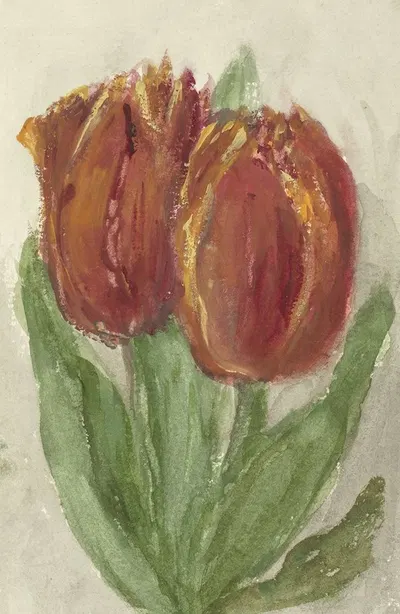 Twee rode tulpen by Сиентье Месдаг ван Хутен, 1844 - 1909 — digital art print download
