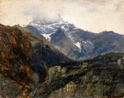 Горный пейзаж by Пер Даниэль Хольм, 1862 — digital art print download