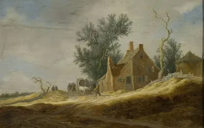 Dutch landscape by Pieter de Neyn, 1626 — digital art print download