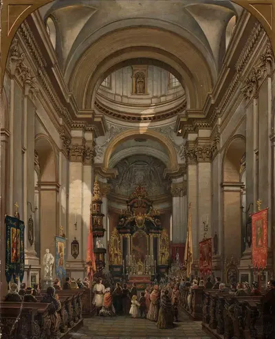 Интерьер церкви Святого Петра в Кракове by Сатурнин Свежиньский, 1880 — digital art print download