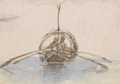 One of a Group of Three Studies of Gondolas by Майлс Биркет Фостер — digital art print download