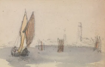 One of a Group of Three Studies on the Venetian Logoon.. by Майлс Биркет Фостер — digital art print download