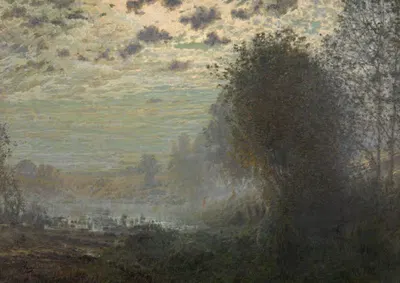 Пейзаж при лунном свете by Адриен-Жозеф Эйманс, 1898 — digital art print download