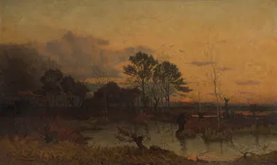 Болото в Кемпене by Альфонс Ассельбергс, 1878 — digital art print download
