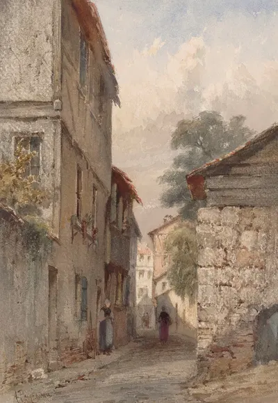 Cityscape by Alphonse Pecquereau, 1867 — digital art print download
