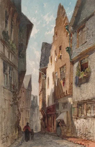 Cityscape by Alphonse Pecquereau, 1870 — digital art print download