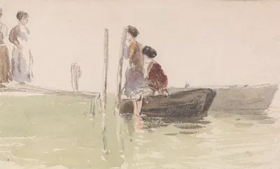 The Jetty by Myles Birket Foster — digital art print download