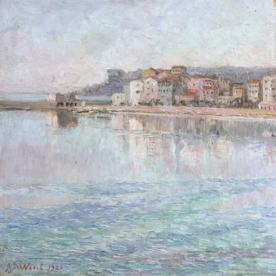 Reflections on the Sea near Menton (Côte d’Azur) by Anna De Weert, 1926 — digital art print download