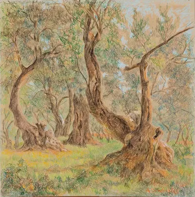 Old Olive Trees by Anna De Weert — digital art print download