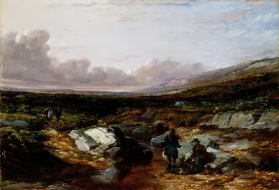 Охота на оленей в Шотландии; Подготовка by Артур Фицвильям Тейт, 1851 — digital art print download