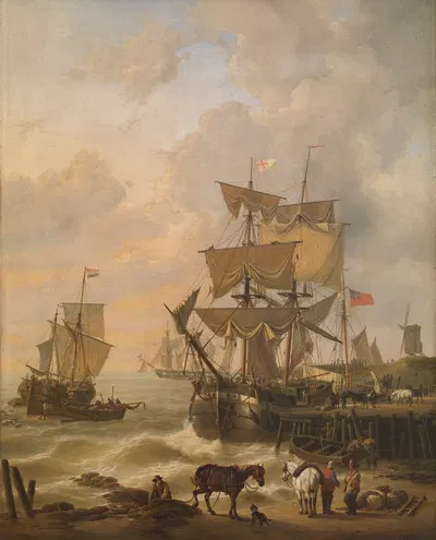 Подъем воды by Шарль Луи Вербокховен, 1839 — digital art print download