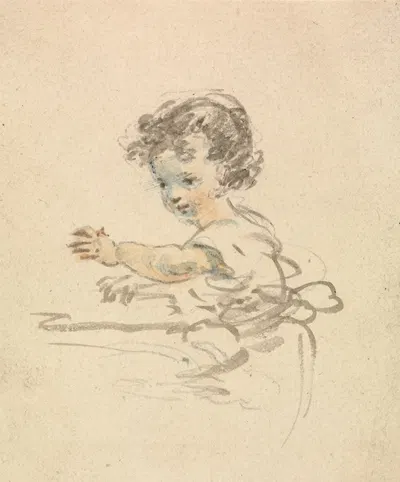 Child Seated by Nicholas Pocock — digital art print download