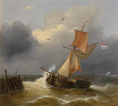 Бурное море by Шарль Луи Вербокховен — digital art print download