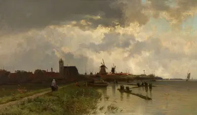 Сувенир из Зейдерзее by Эдмон де Шампельер, 1867 — digital art print download