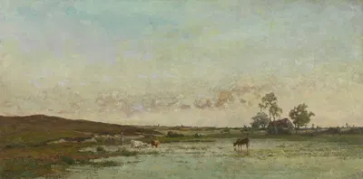 Болото в Кемпене by Эдуар Жюль Жозеф Юберти — digital art print download