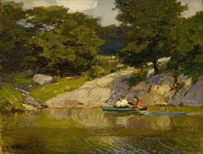 Лодки в Центральном парке by Эдвард Генри Поттхаст, 1900-1905 — digital art print download