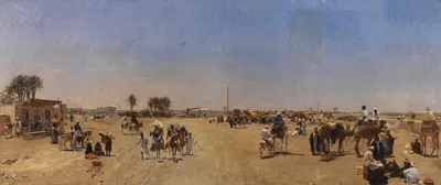 Каир, вид с моста Каср-эль-Нил by Эмиль Шарль Вотерс, 1881 — digital art print download