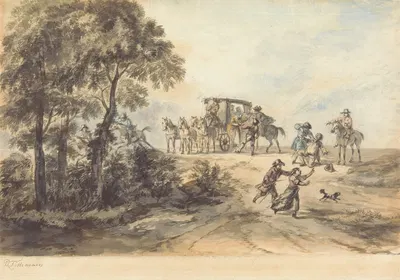 Coach And Highwayman by Питер Тиллеманс — digital art print download