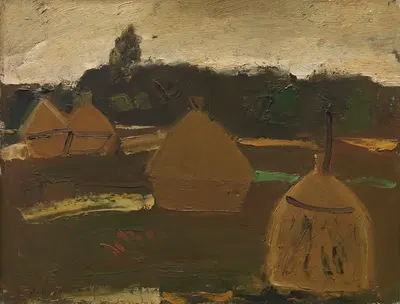 Haystacks by Gustave De Smet, 1942 — digital art print download