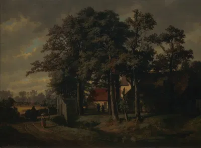 Ферма в Мерксеме by Гюстав Луи Мари Пьерон, 1863 — digital art print download