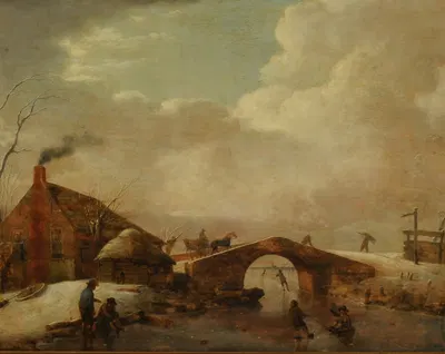 Winter Landscape by Hendrik Willem Schweickhardt — digital art print download