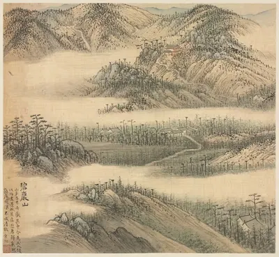 Гора Биян (Зеленый утес) by Сунг Сюй, c. 1588 — digital art print download