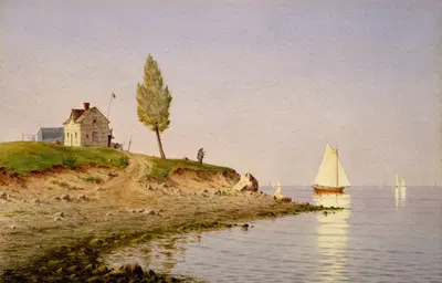 Спокойный день, Лонг-Айленд by Генри Фаррер, 1876 — digital art print download