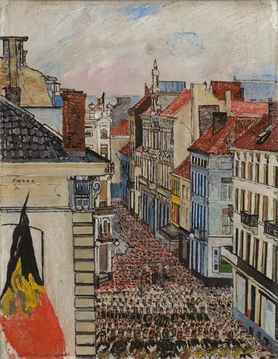 Music in Vlaanderenstraat by James Ensor, 1891 — digital art print download