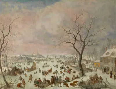 Winter Pleasures by Jan Griffier, 1710 -1718 — digital art print download