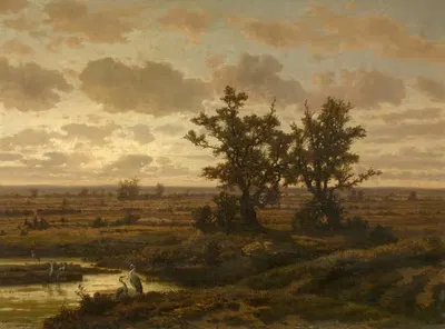 Болото в Кемпене by Жан Пьер Франсуа Ламориниер, 1865 — digital art print download
