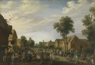 Деревенская ярмарка by Йост Корнелисз Друхслот, 1629 — digital art print download