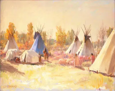The Blue Tepee by Joseph Henry Sharp — digital art print download