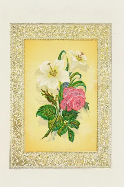 Lily & Rose by John Henry Ingram, 1869 — digital art print download