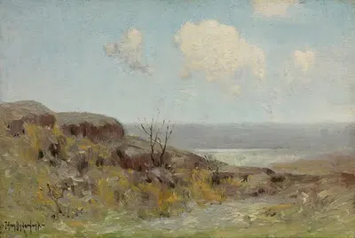 Тихий пруд на склоне горы by Джулиан Ондердонк, 1908 — digital art print download
