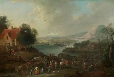 Landscape with Figures by Karel Breydel — digital art print download