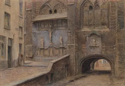 'Кровавый холм' в Антверпене by Леон-Эжен-Огюст Абри, 1904 — digital art print download