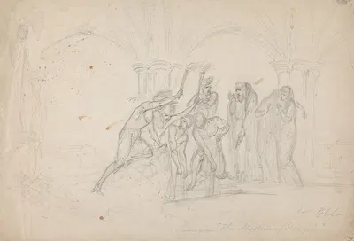Scene from 'The Mysteries of Udolpho' by Rev. William Warren Porter — digital art print download
