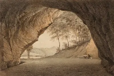 Тарту альбом. Вид из пещеры Гутмани by Луи Хёфлингер, 1860 — digital art print download