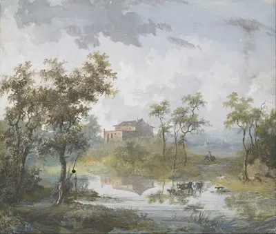 Деревенский брод by Луи Габриэль Моро, 1765-1806 — digital art print download