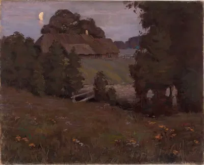 Мастик, дом с луной by Людвиг Оскар — digital art print download
