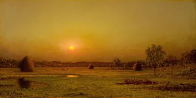 Закат на болоте, Ньюберипорт, Массачусетс by Мартин Джонсон Хид — digital art print download
