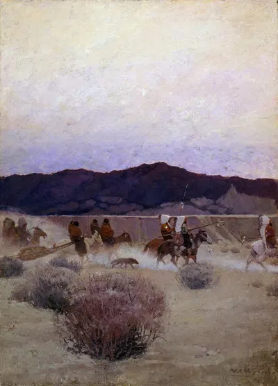 Движущийся лагерь by Ньюэлл Конверс Уайет, 1908 — digital art print download