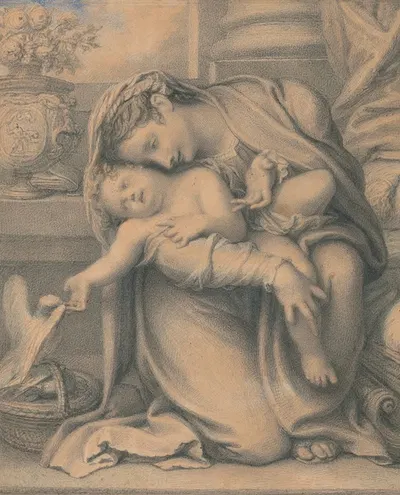 Madonna and Child by Ричард Косвэй — digital art print download
